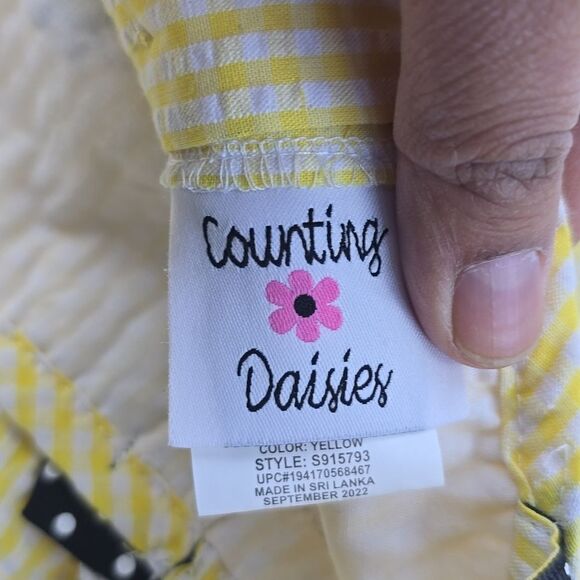 Counting‎ Daisies Toddler Girls Sleeveless Seersucker Bumble Bee Sun Dress Sz 2T - Picture 4 of 7